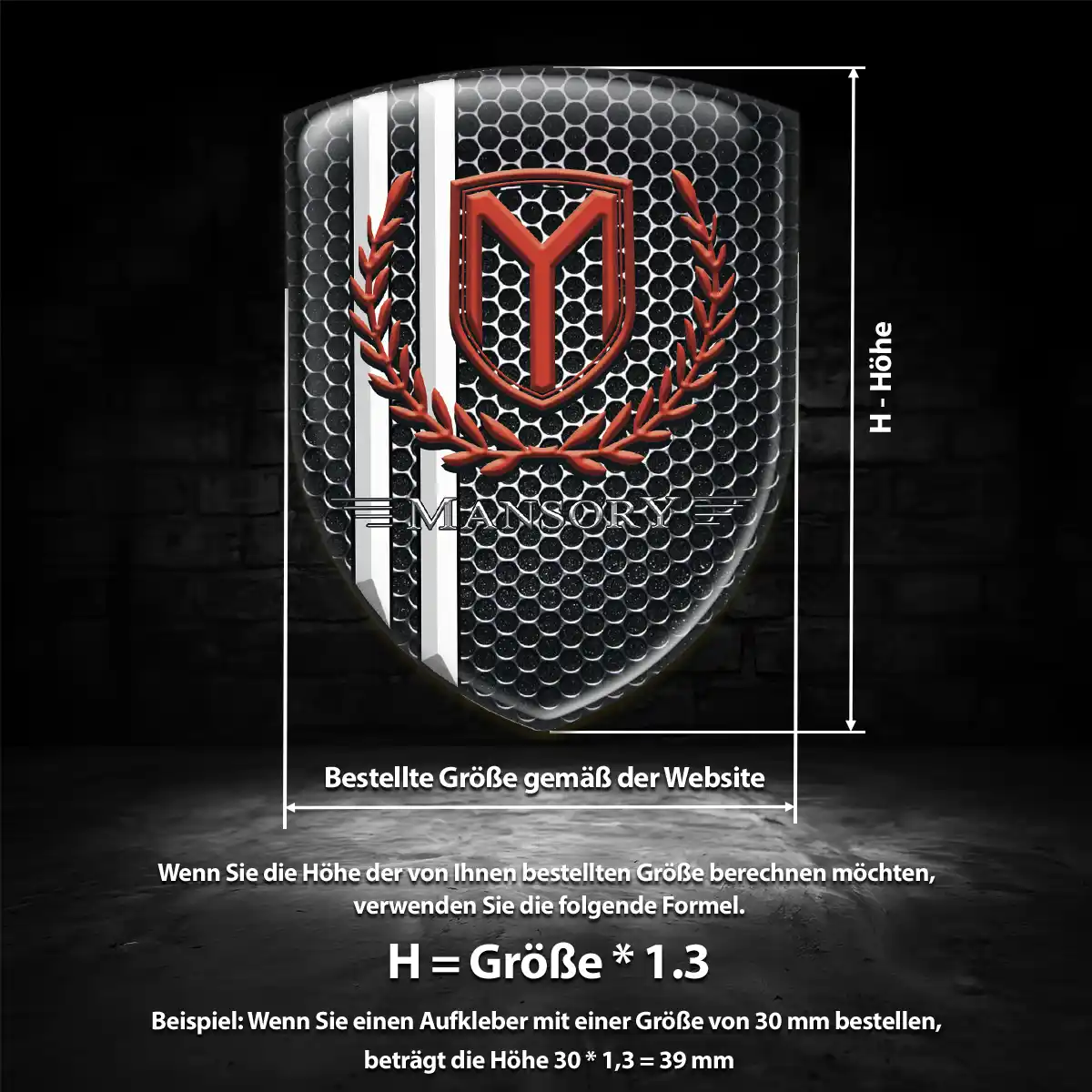 Mansory Silikon Aufkleber Embleme Auto Premiumqualität