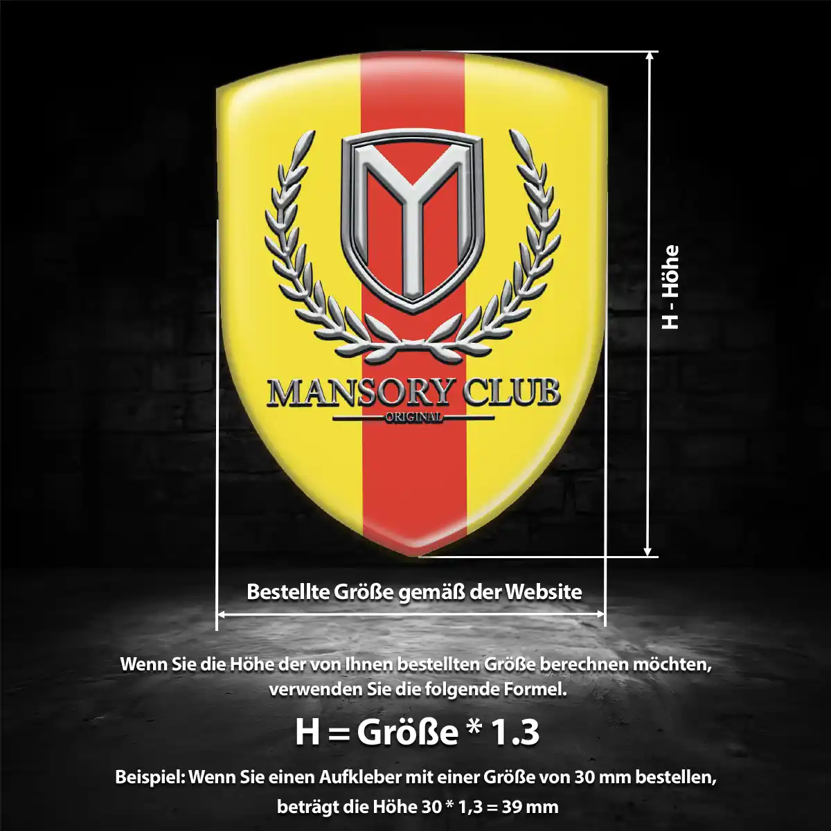 Mansory Silikon Aufkleber Embleme Hochwertiges Harz