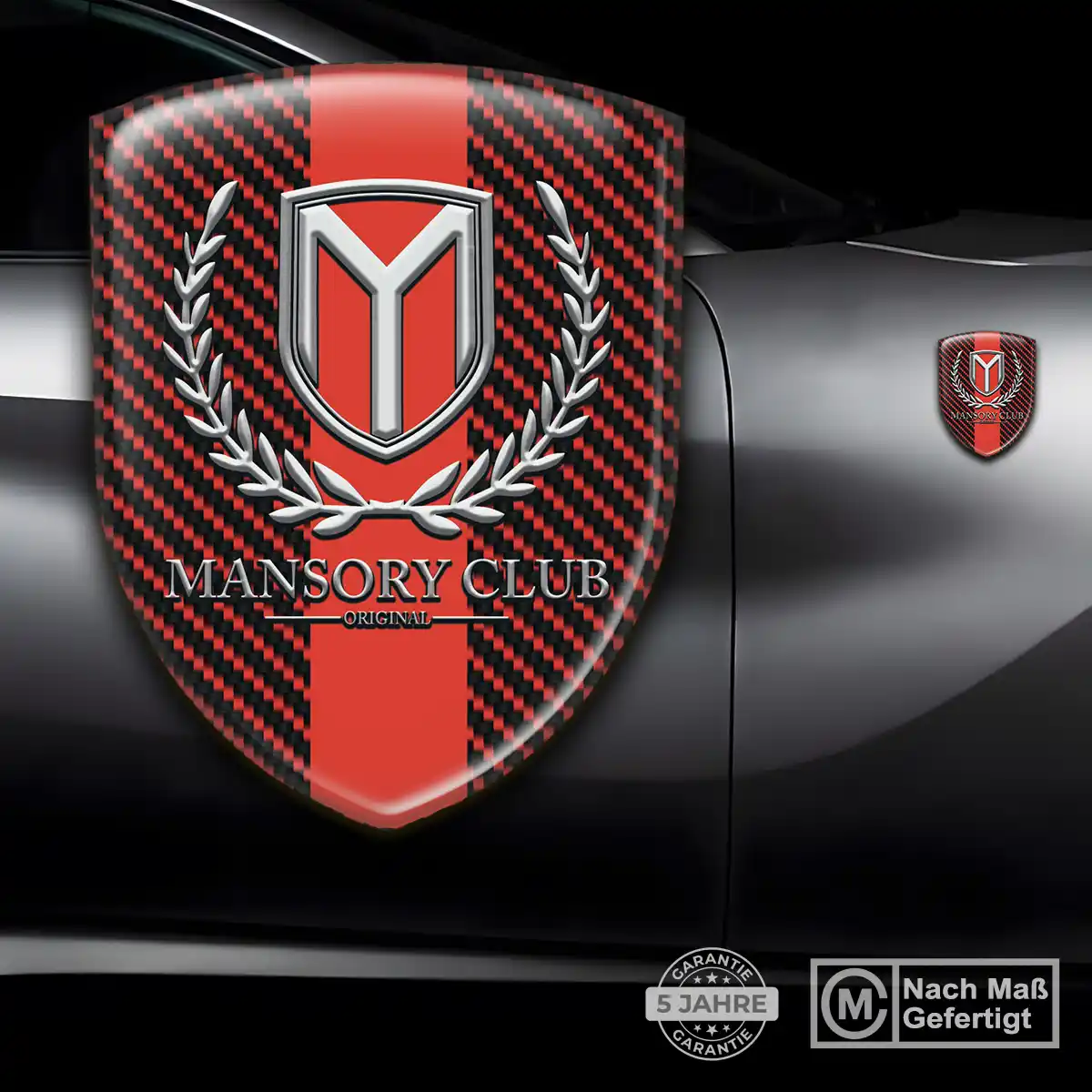 Mansory Silikon Aufkleber Embleme Markenedition