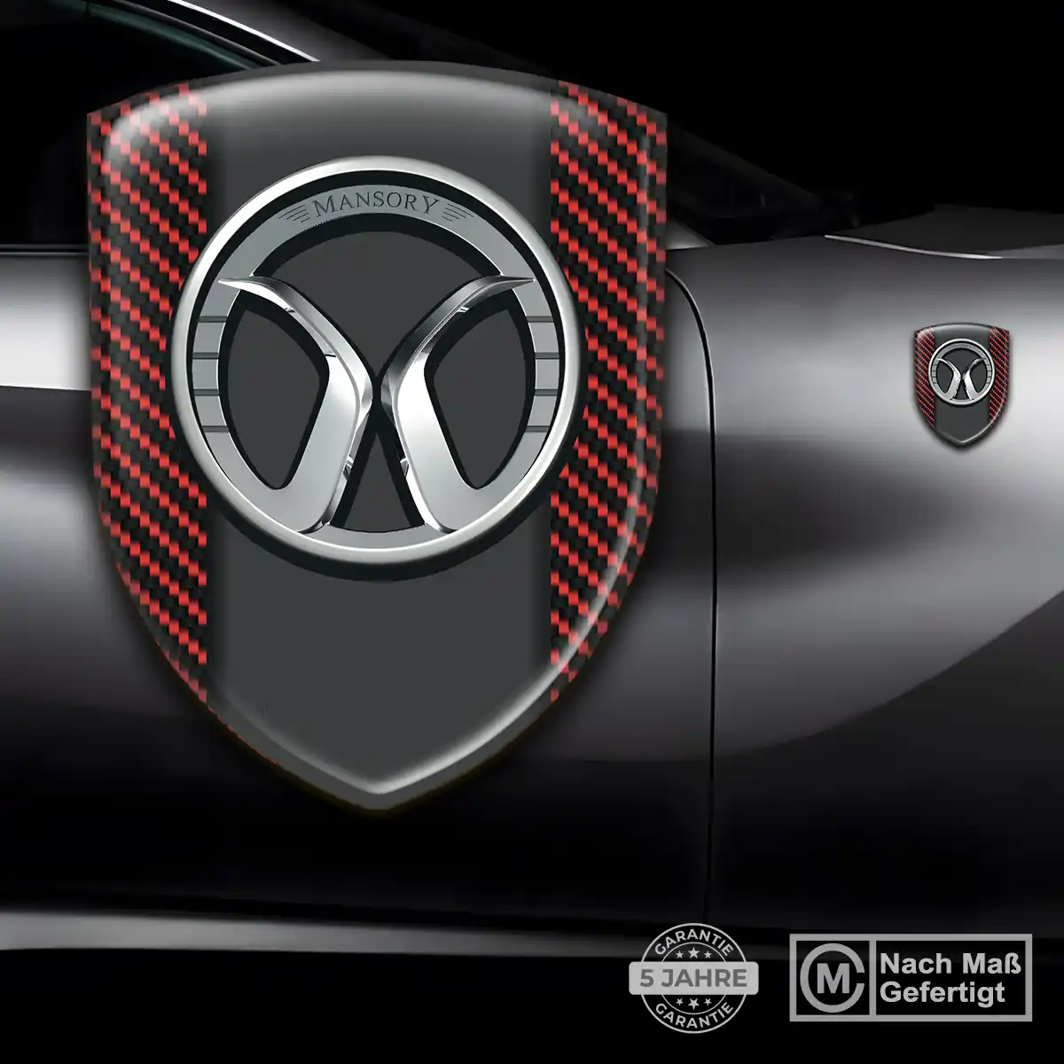 Mansory Silikon Aufkleber Wappen Auto Elegantes Design