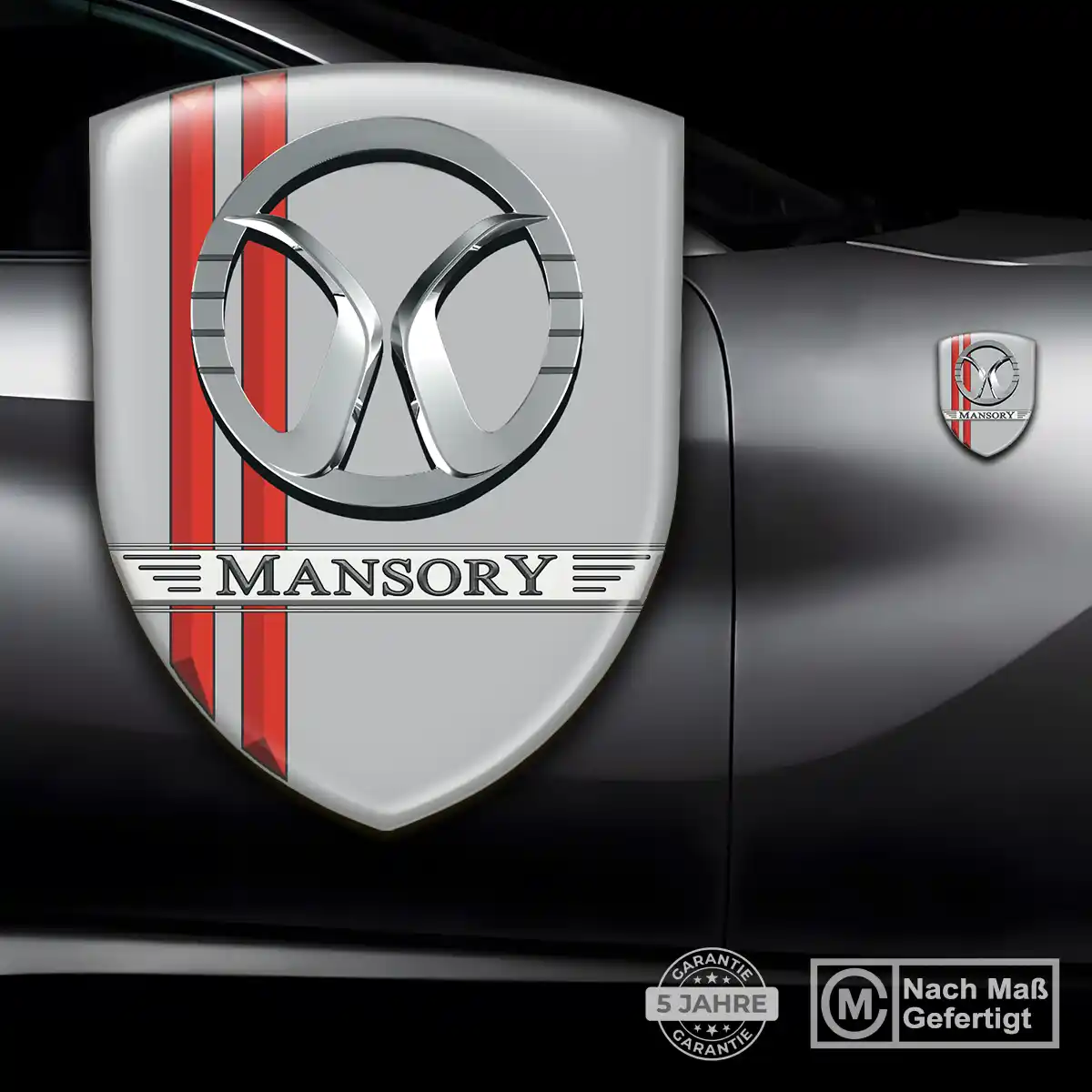 Mansory Silikon Aufkleber Wappen Auto Exterieurdesign