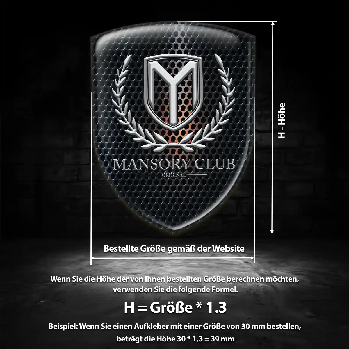 Mansory Silikon Aufkleber Wappen Auto Hohe Qualität