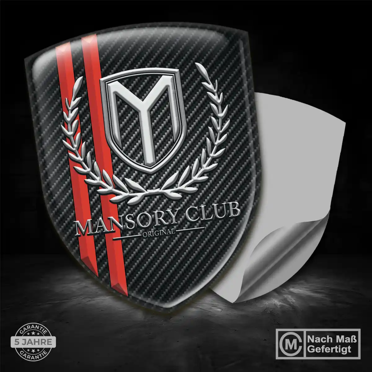 Mansory Silikon Aufkleber Wappen Auto Markenedition