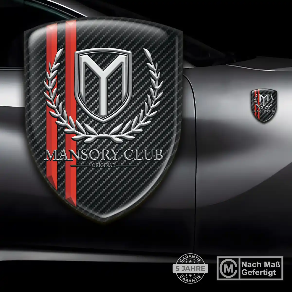 Mansory Silikon Aufkleber Wappen Auto Markenedition