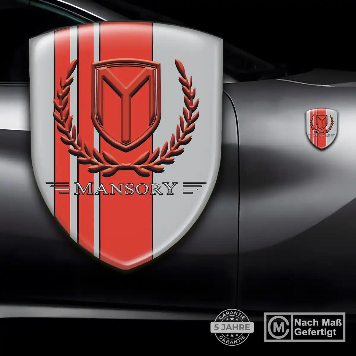 Mansory Silikon Aufkleber Wappen Auto Premium-Edition