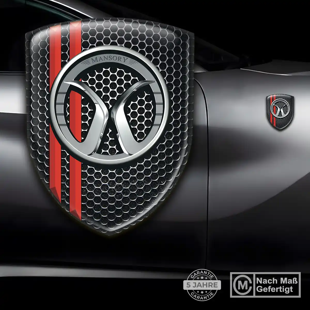 Mansory Silikon Aufkleber Wappen Auto Tuningfahrzeug