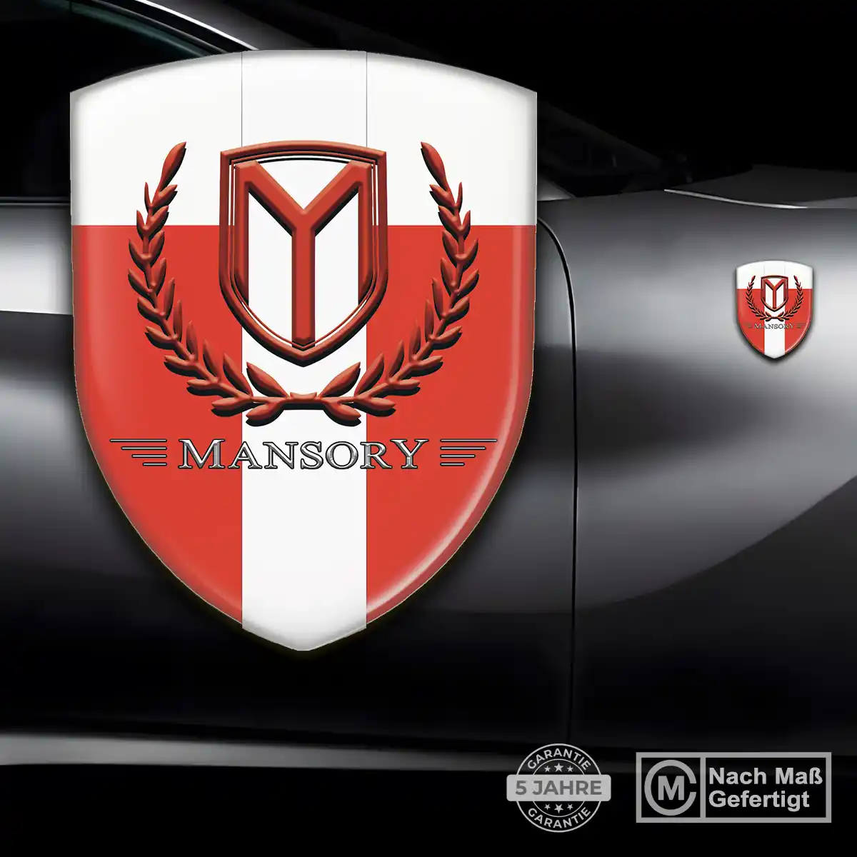 Mansory Silikon Aufkleber Wappen Edles Design