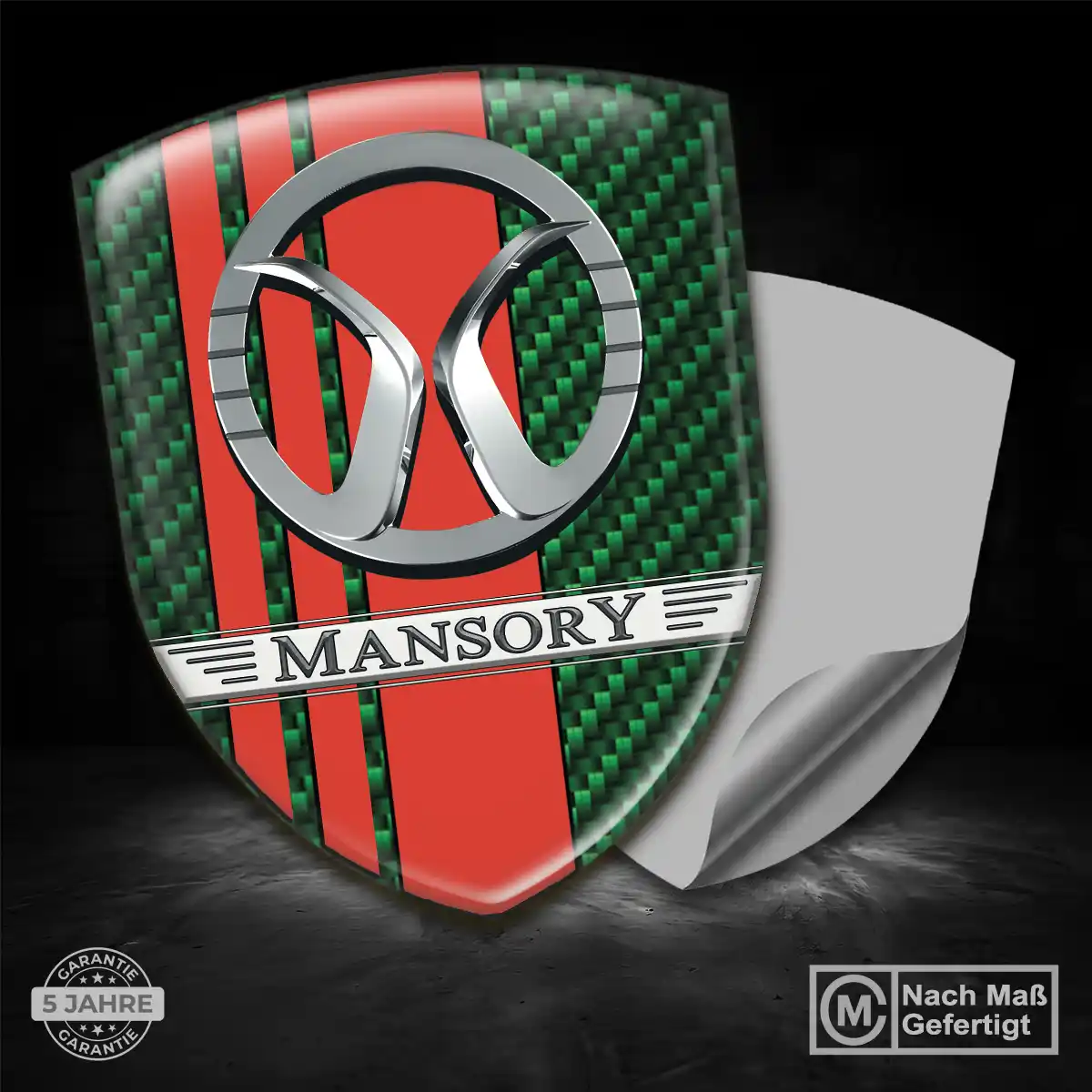 Mansory Silikon Aufkleber Wappen Elegantes Design