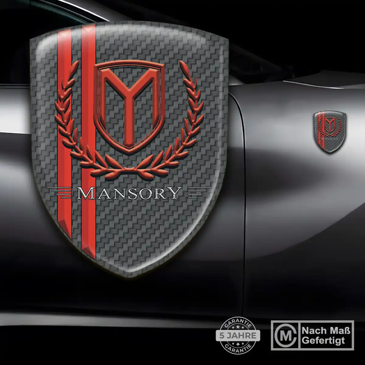 Mansory Silikon Aufkleber Wappen Exterieurdesign