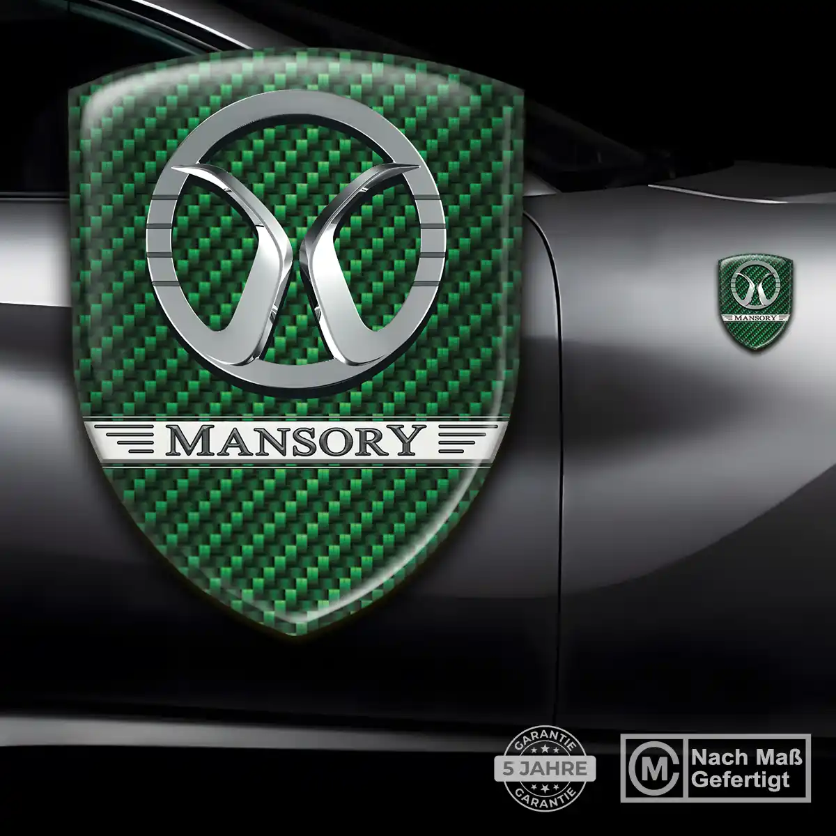 Mansory Wappen Aufkleber Auto Hochwertiges Harz