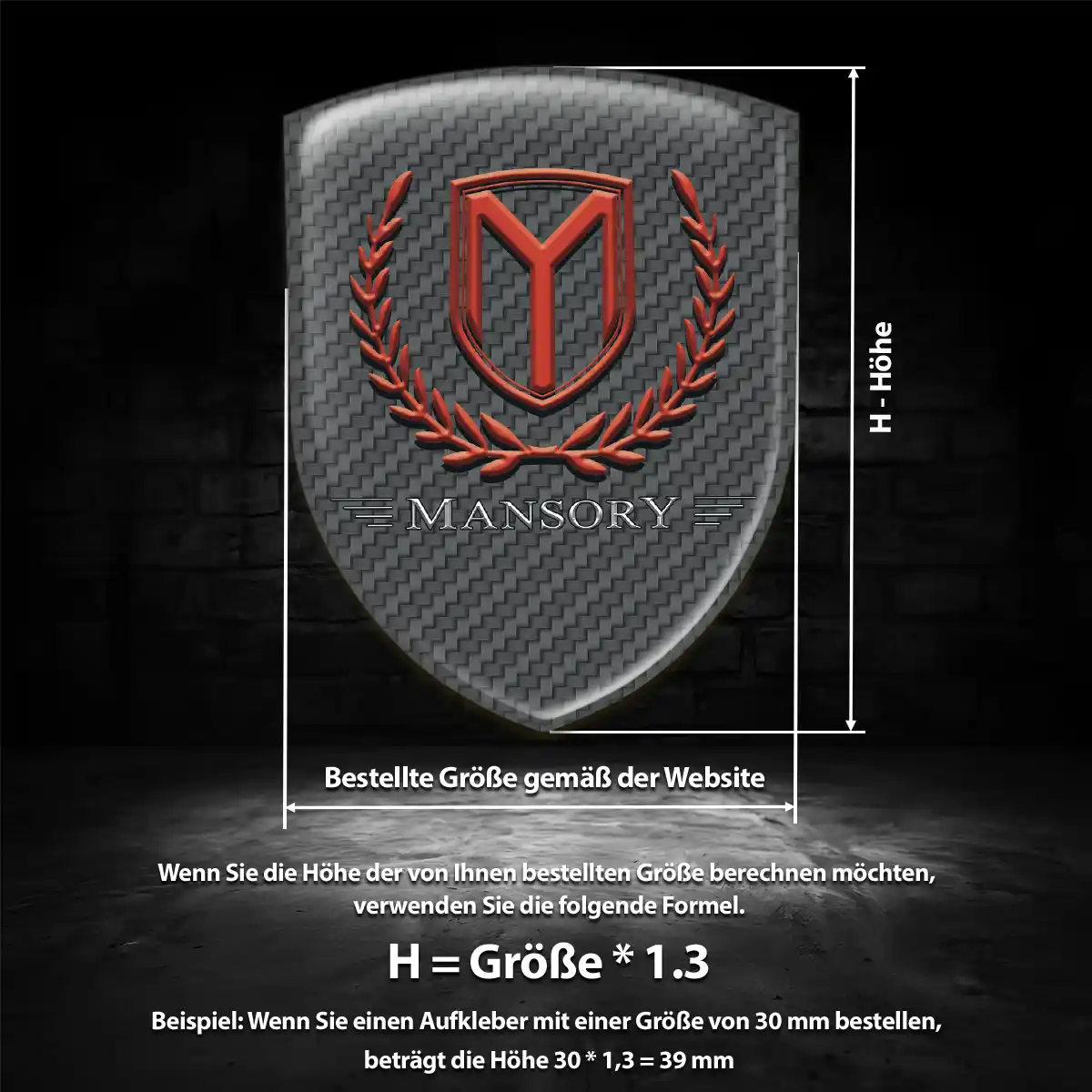 Mansory Wappen Aufkleber Auto Premiumqualität