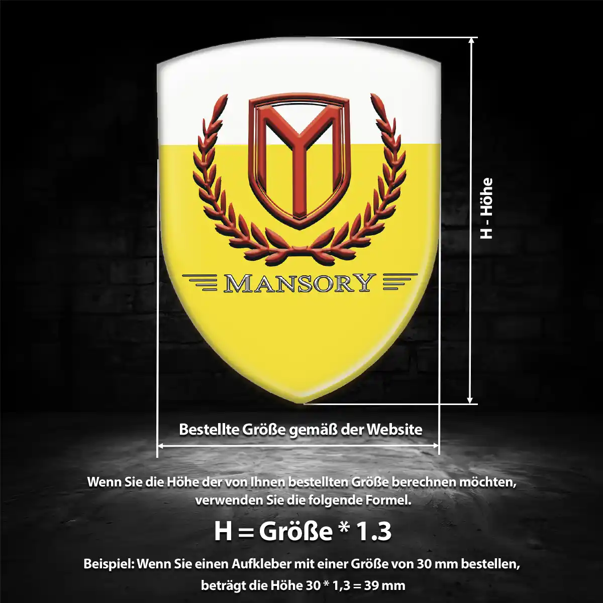 Mansory Wappen Aufkleber Auto Stilvolles Design
