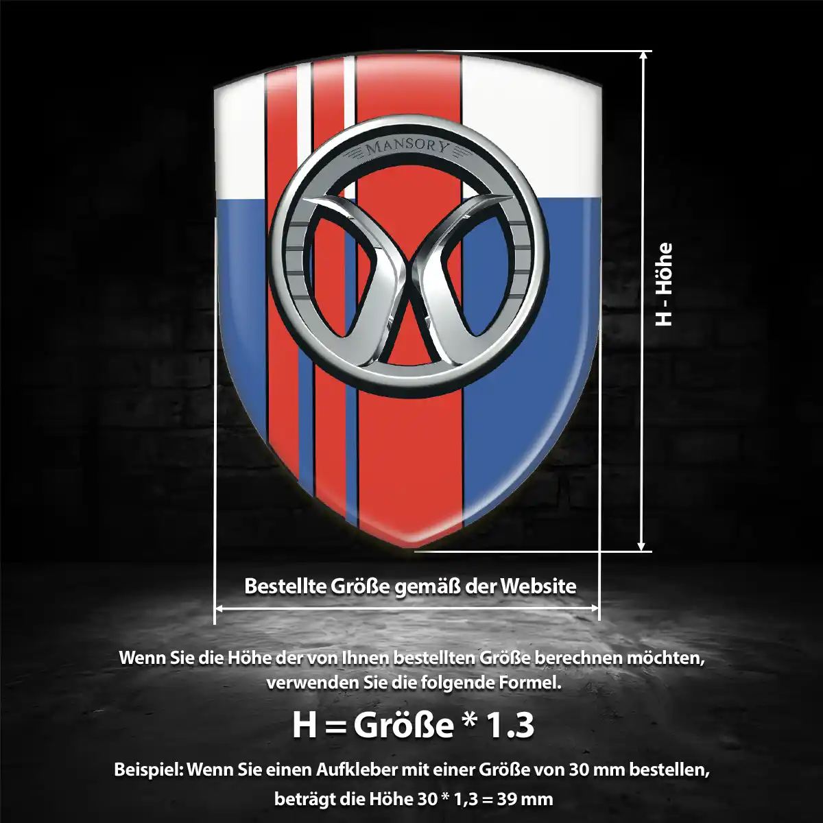 Mansory Wappen Aufkleber Emblem Auto Elegantes Design