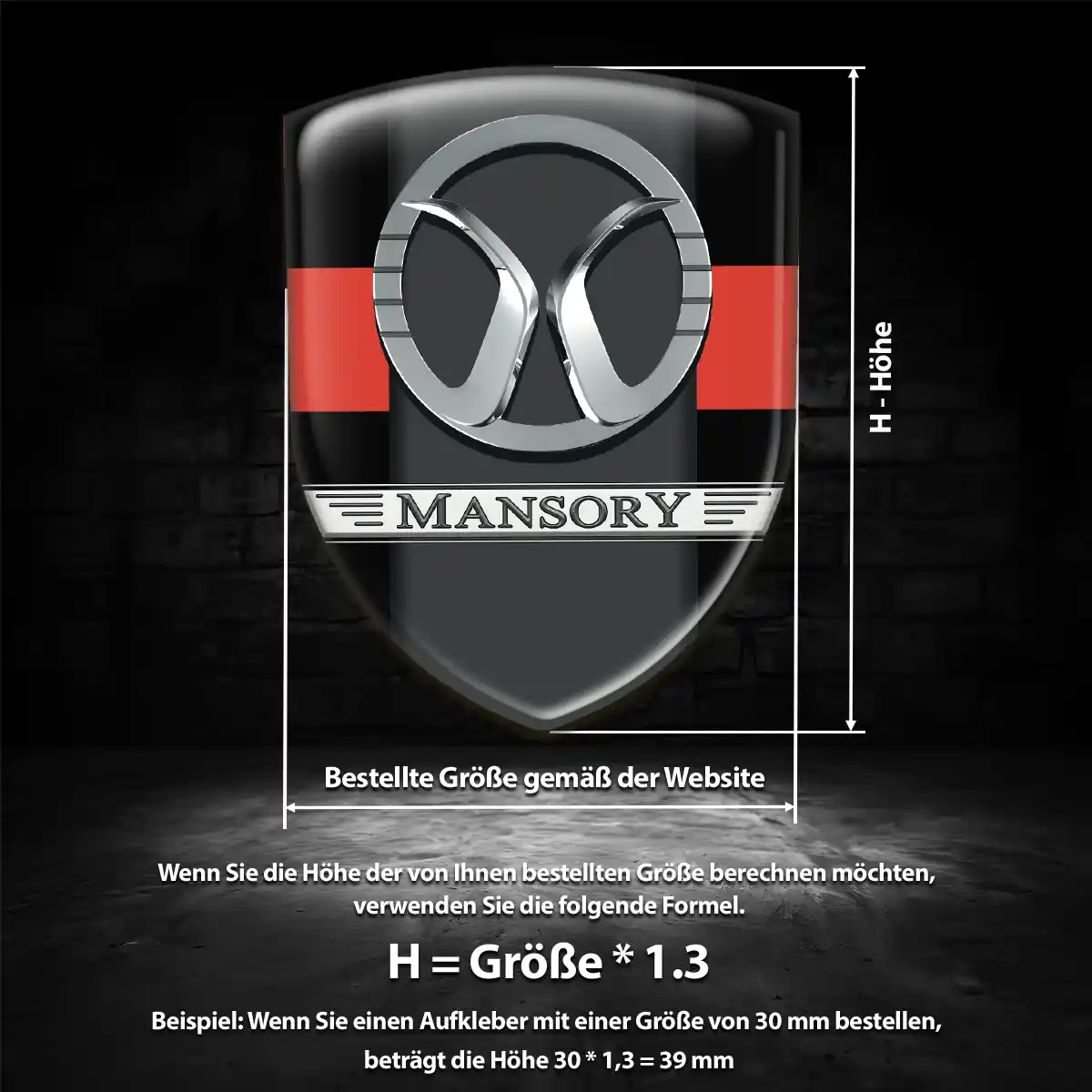 Mansory Wappen Aufkleber Emblem Auto Exterieurdesign
