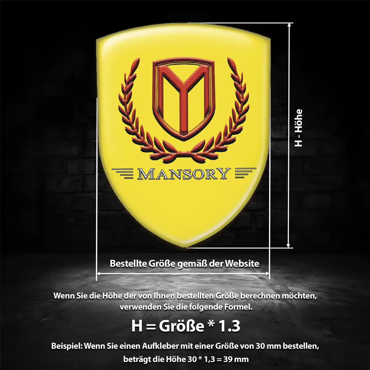 Mansory Wappen Aufkleber Emblem Auto Hochwertiges Harz