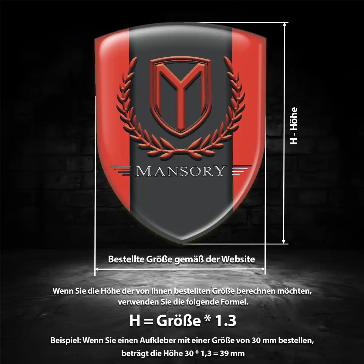 Mansory Wappen Aufkleber Emblem Auto Markenedition