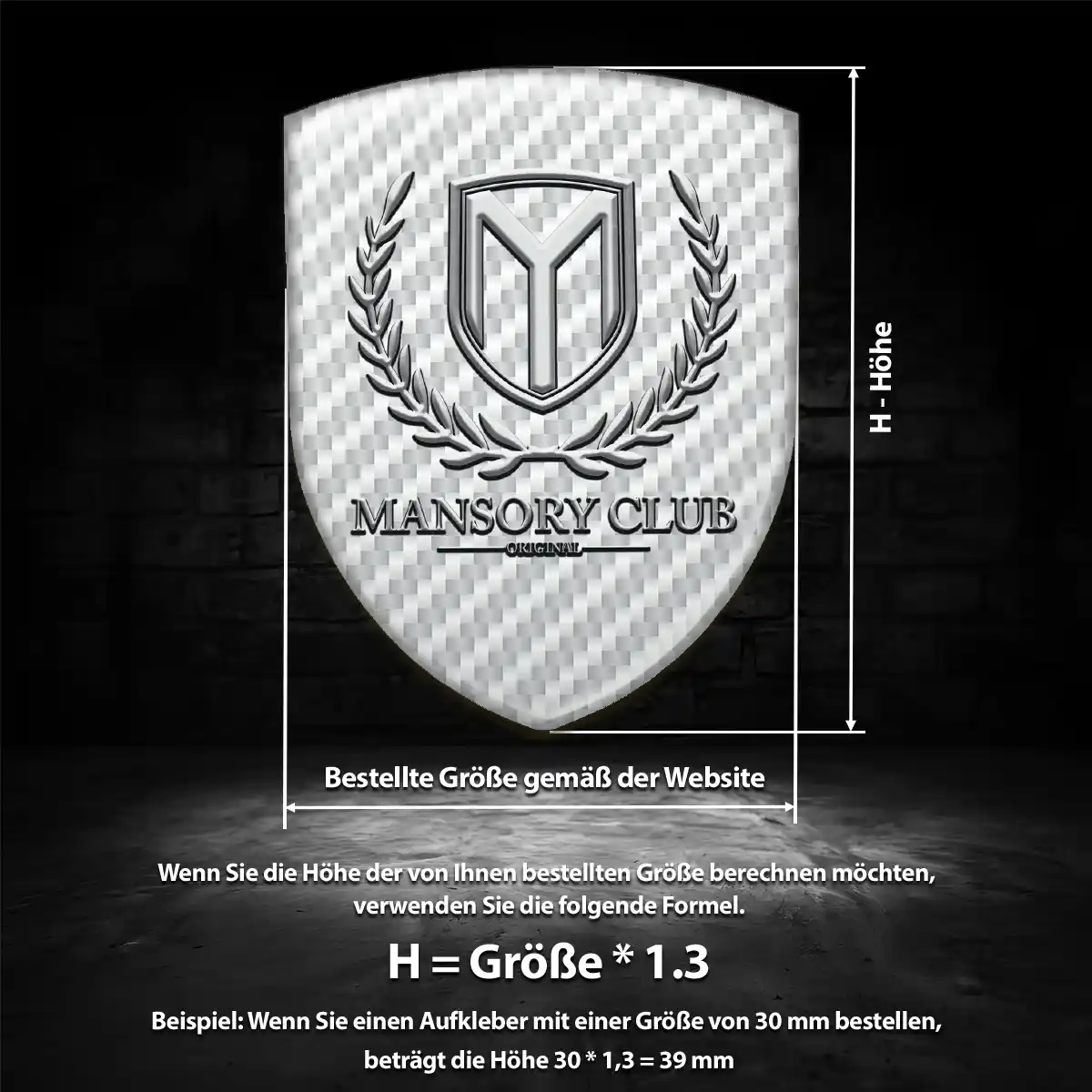 Mansory Wappen Aufkleber Emblem Auto Premium-Edition