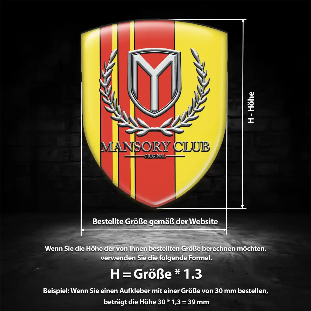Mansory Wappen Aufkleber Emblem Auto Premiumqualität