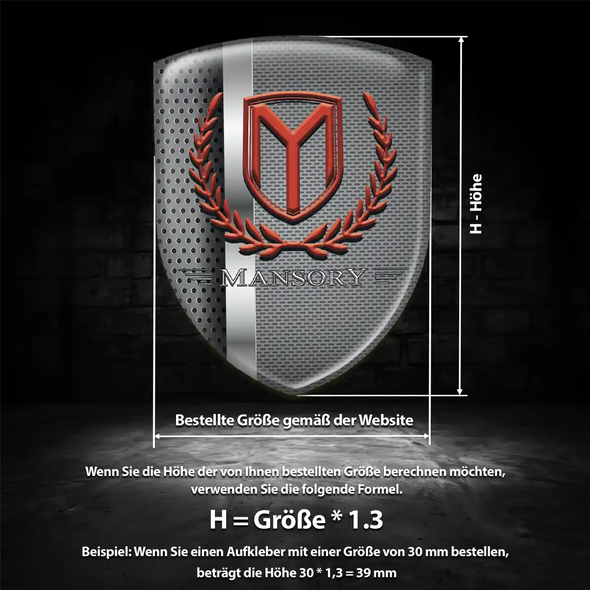 Mansory Wappen Aufkleber Emblem Auto Stilvolles Design