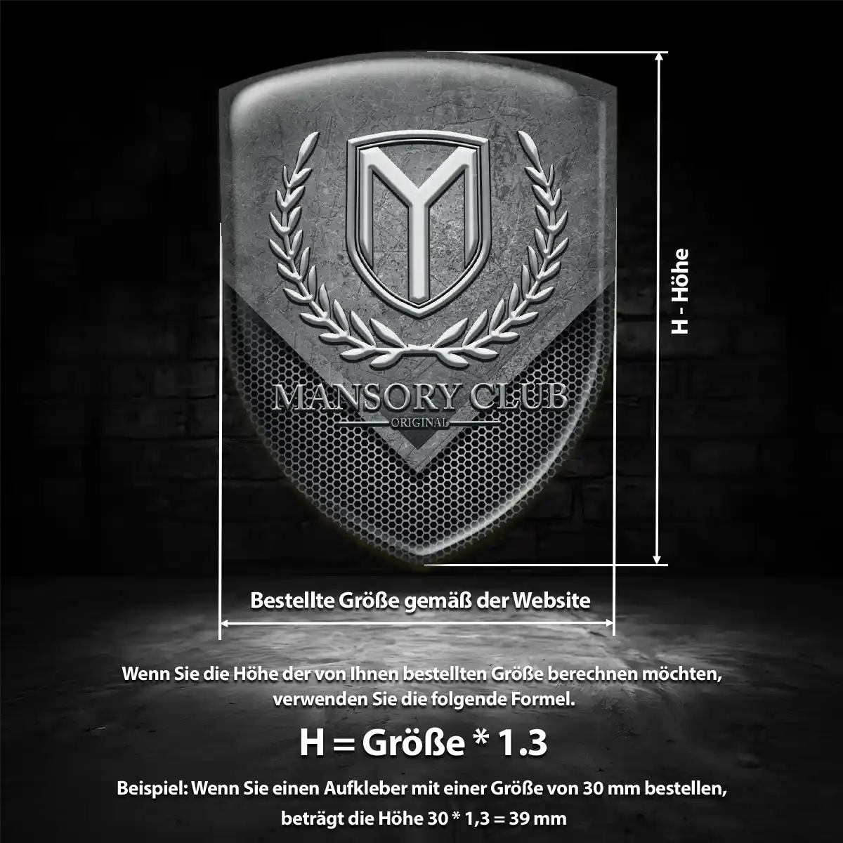 Mansory Wappen Aufkleber Emblem Auto Tuningfahrzeug