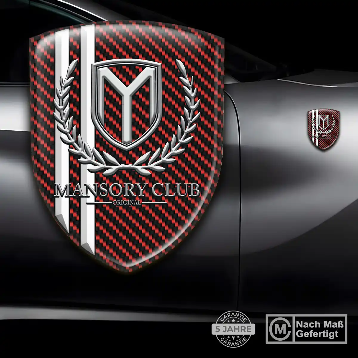 Mansory Wappen Aufkleber Emblem Markenedition