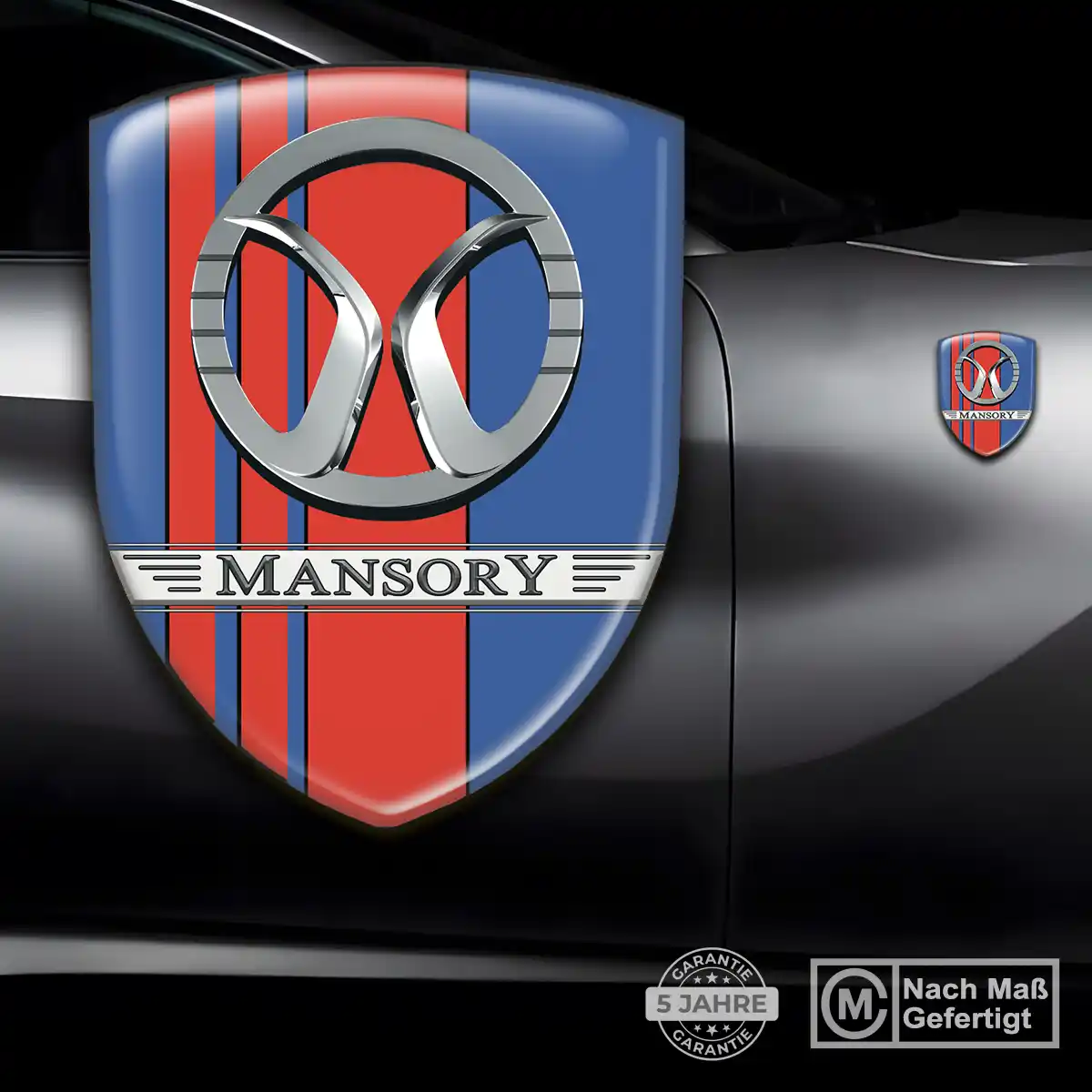 Mansory Wappen Aufkleber Hochwertiges Harz