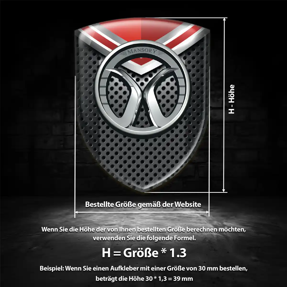 Mansory Wappen Aufkleber Limitierte Auflage