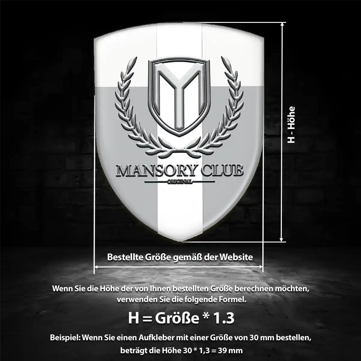 Mansory Wappen Aufkleber Luxus-Edition