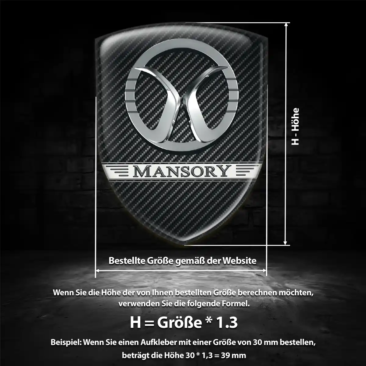 Mansory Wappen Aufkleber Markenedition