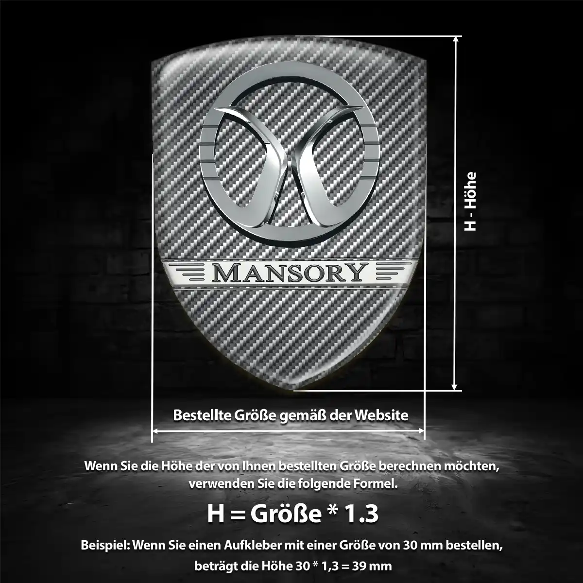 Mansory Wappen Aufkleber Stilvolles Design