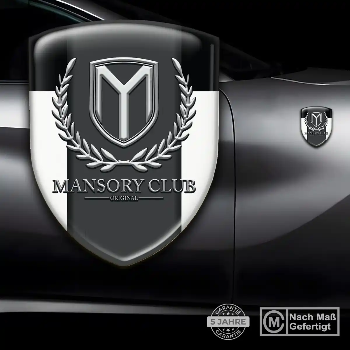 Mansory Wappen Emblem Aufkleber Hochwertiges Harz