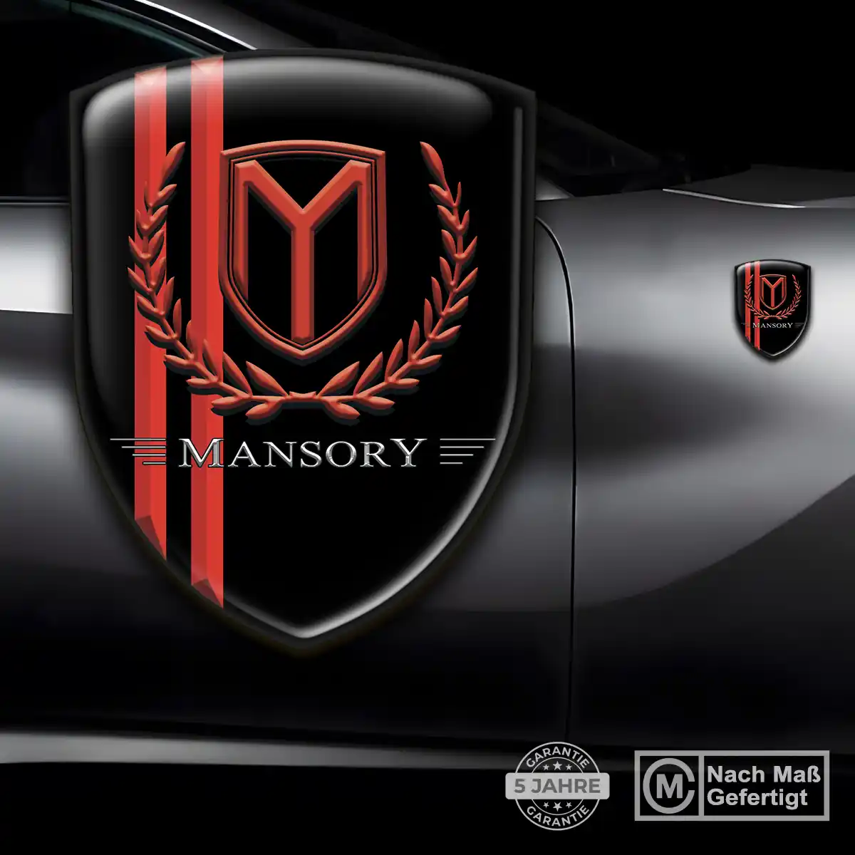 Mansory Wappen Emblem Aufkleber Markenedition