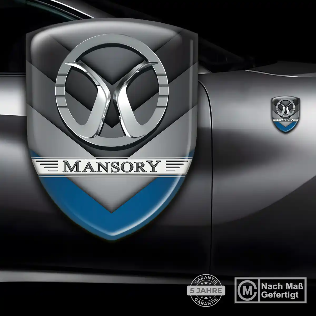 Mansory Wappen Emblem Aufkleber Premium-Edition