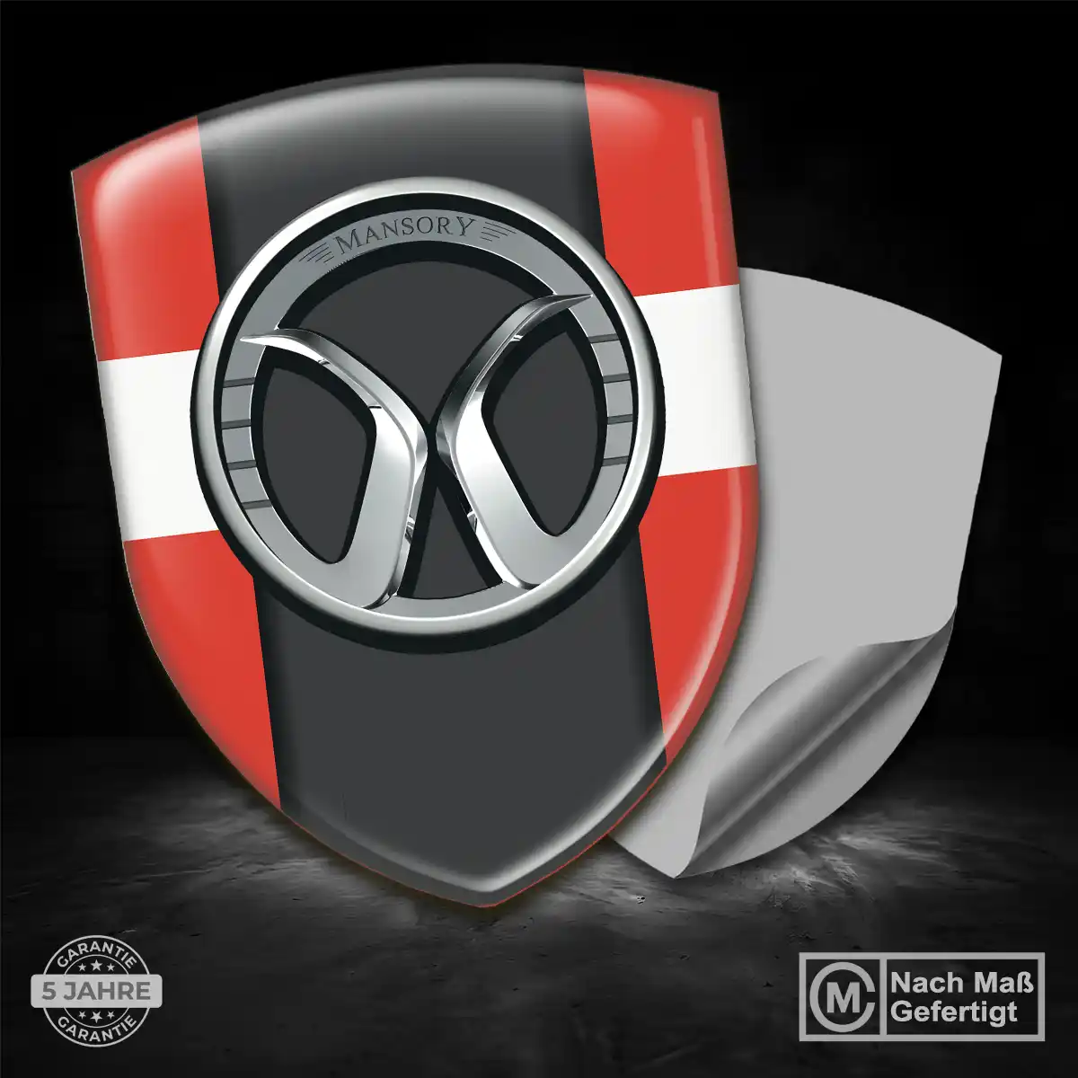 Mansory Wappen Emblem Aufkleber Stilvolles Design