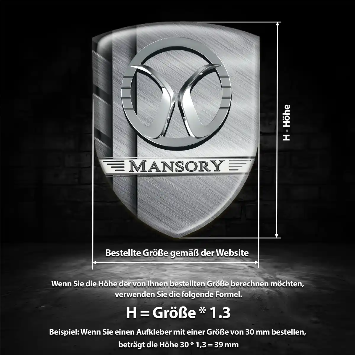 Mansory Wappen Emblem Auto Exterieurdesign