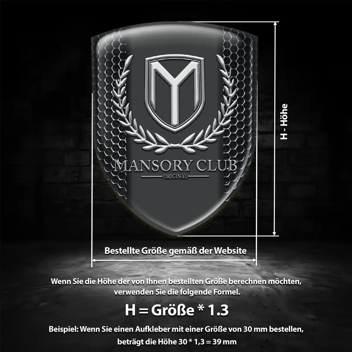 Mansory Wappen Emblem Auto Hohe Qualität