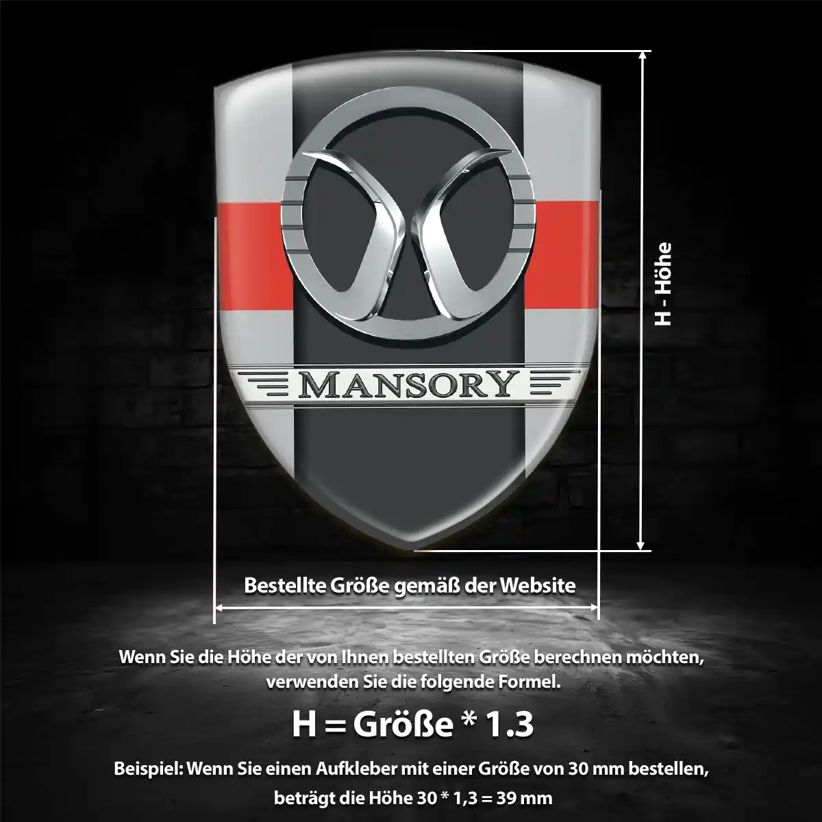 Mansory Wappen Emblem Auto Premiumqualität