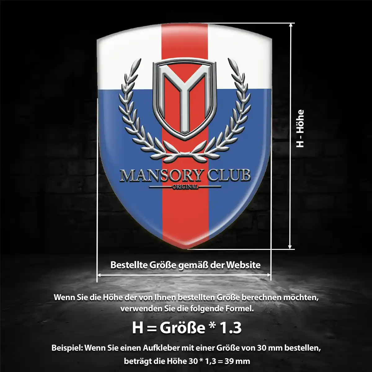 Mansory Wappen Emblem Auto Stilvolles Design