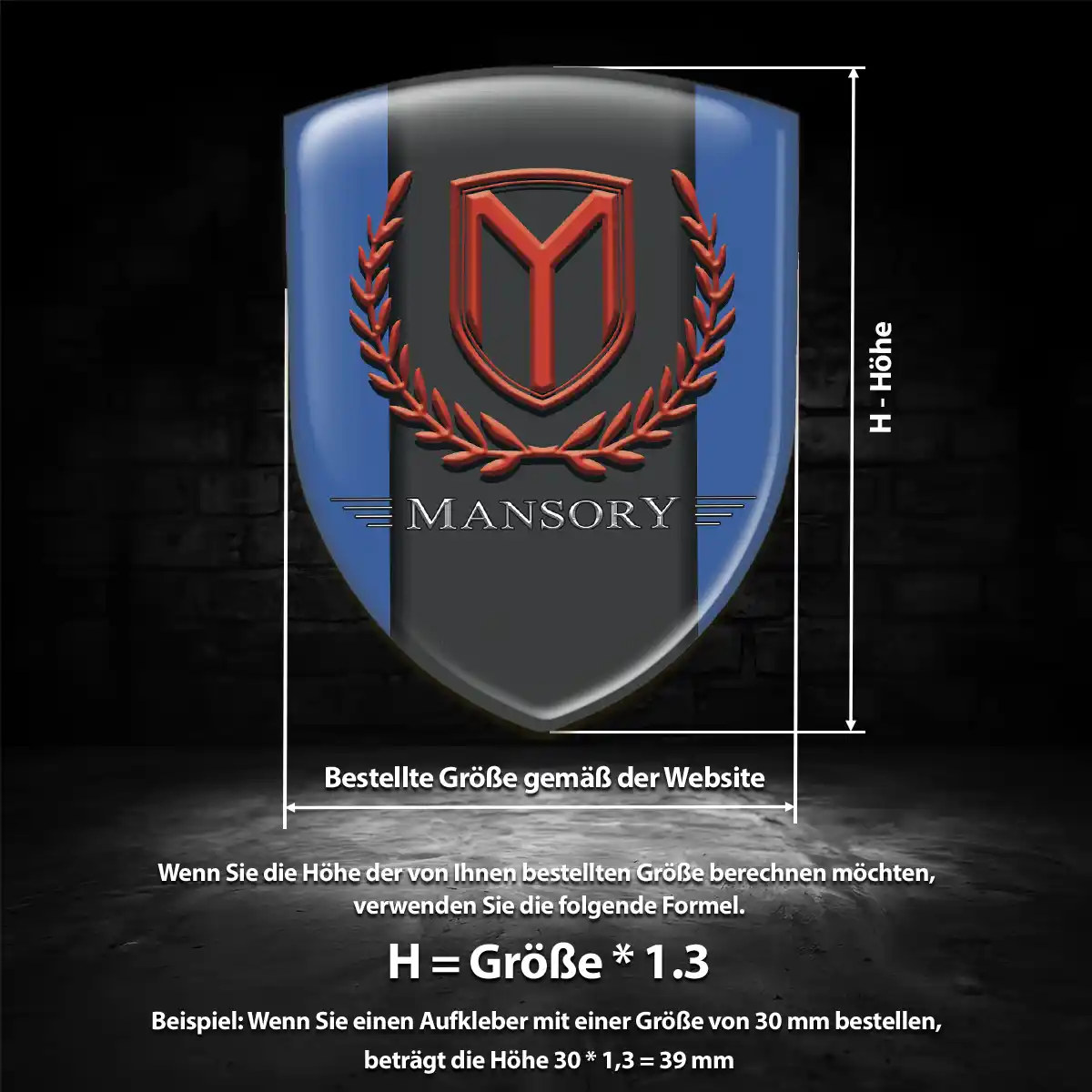 Mansory Wappen Emblem Edles Design