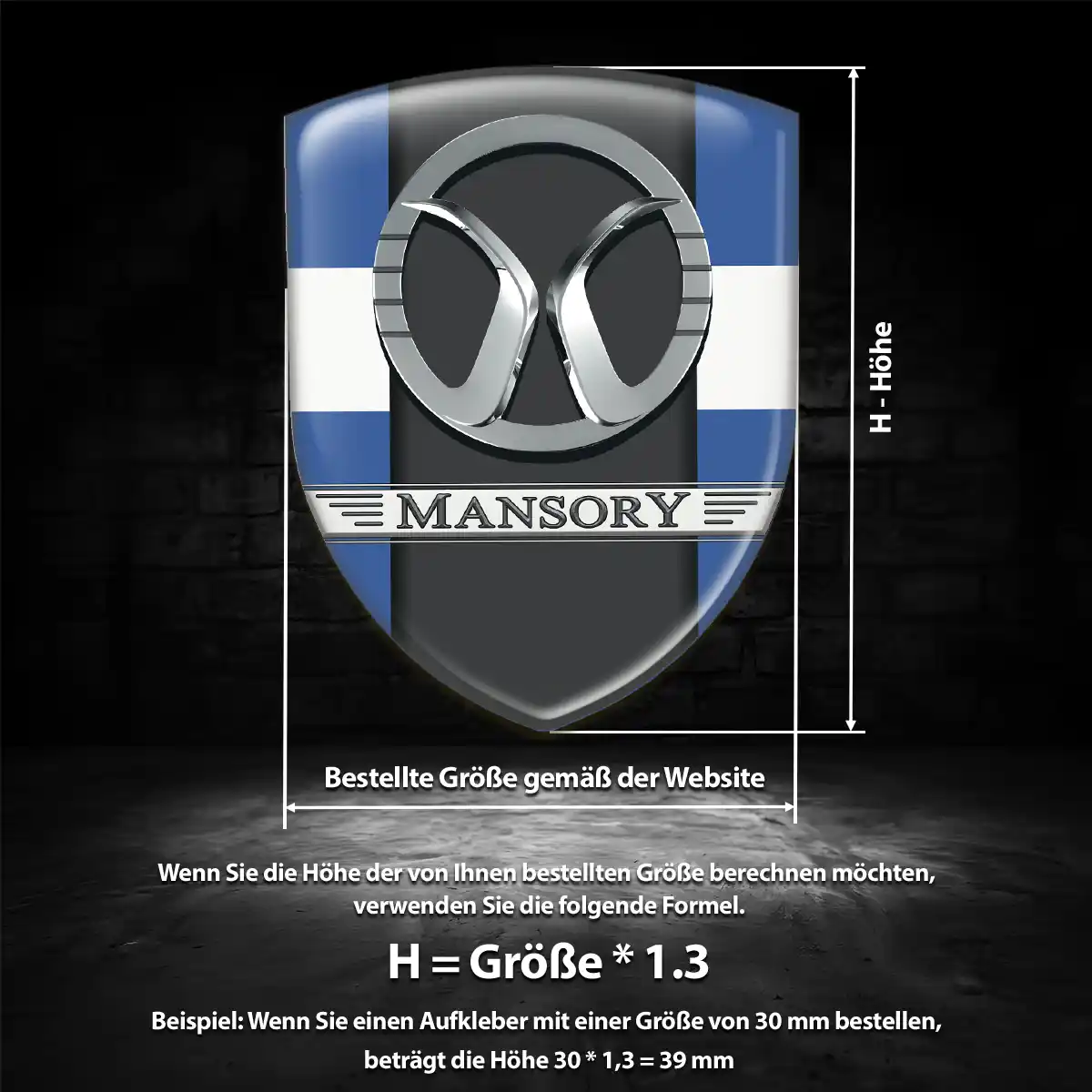 Mansory Wappen Emblem Elegantes Design