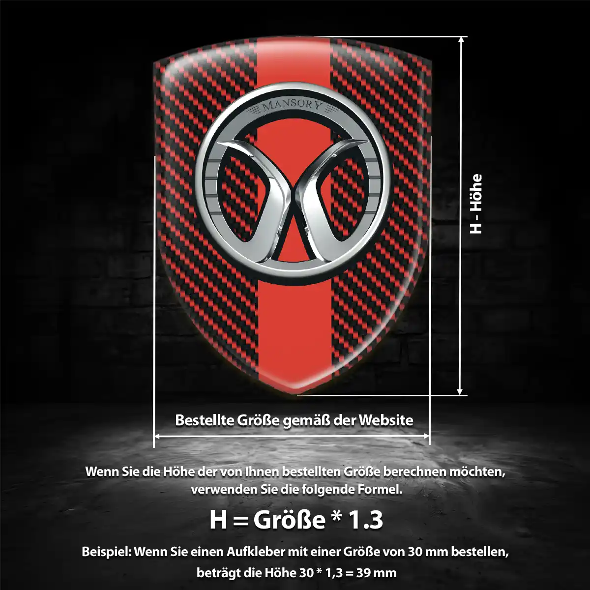 Mansory Wappen Emblem Hohe Qualität