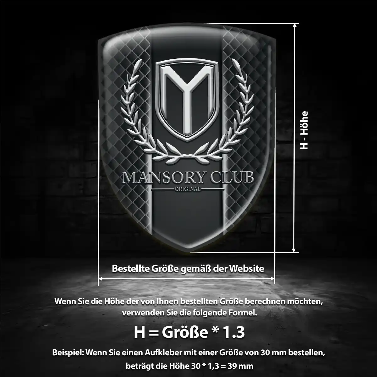 Mansory Wappen Emblem Limitierte Auflage