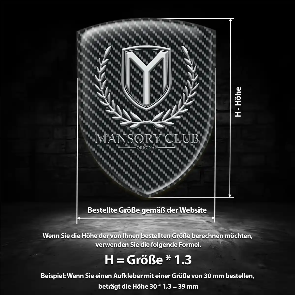 Mansory Wappen Emblem Premium-Edition