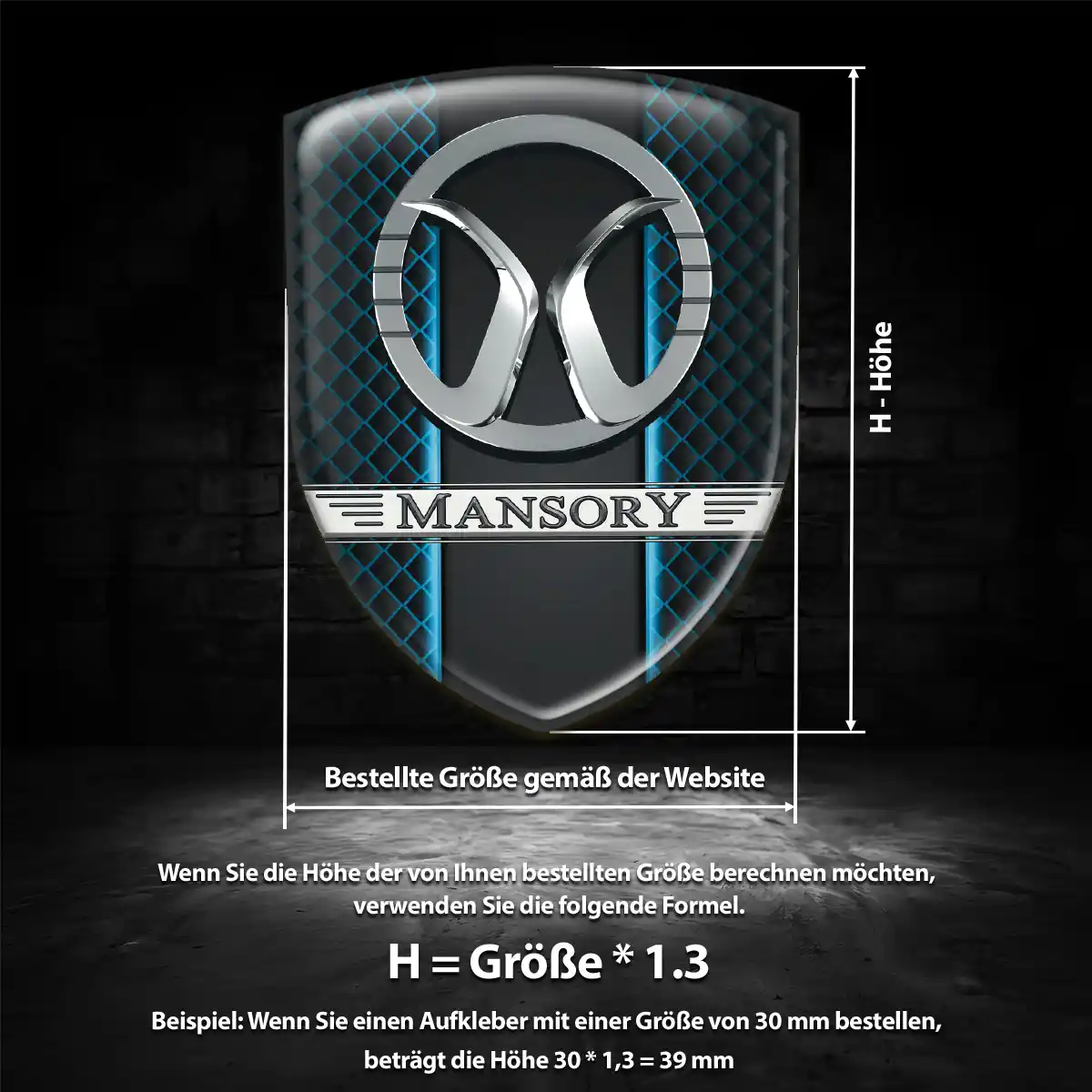 Mansory Wappen Emblem Premiumqualität