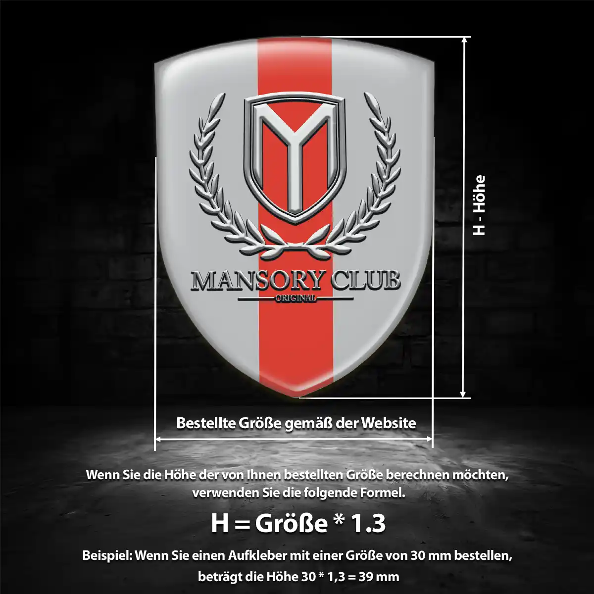 Mansory Wappen Emblem Stilvolles Design