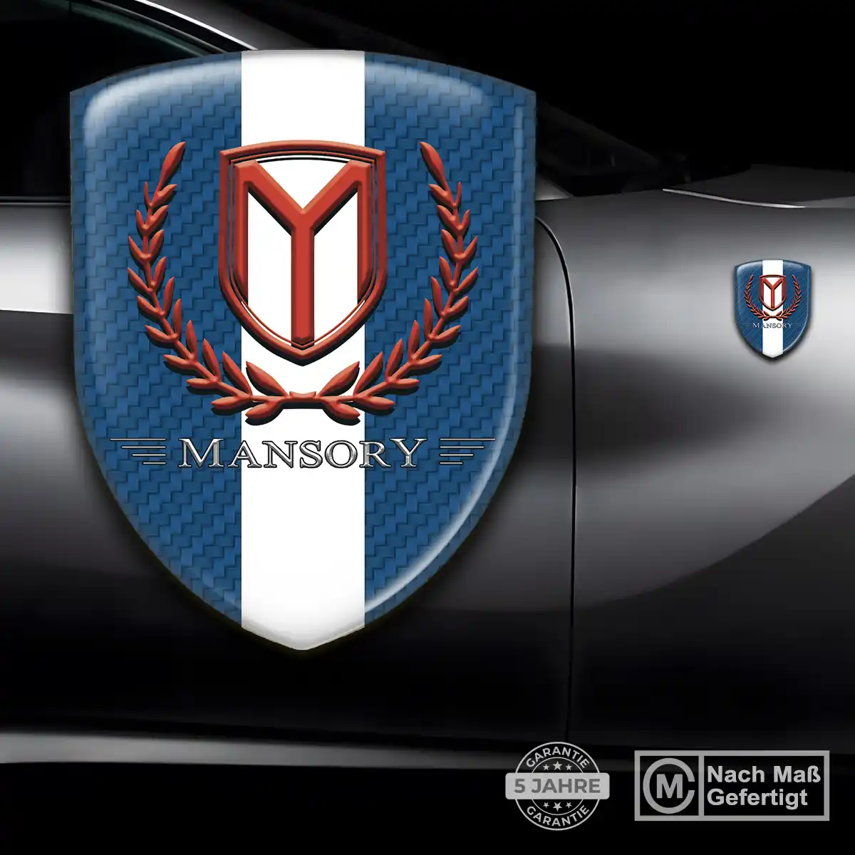 Mansory Wappen Emblem Tuningfahrzeug