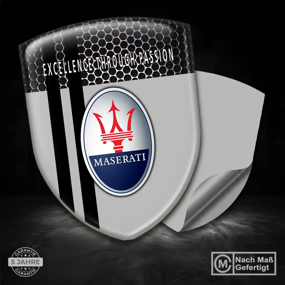 Maserati 3D Gel Aufkleber Auto Premium-Edition