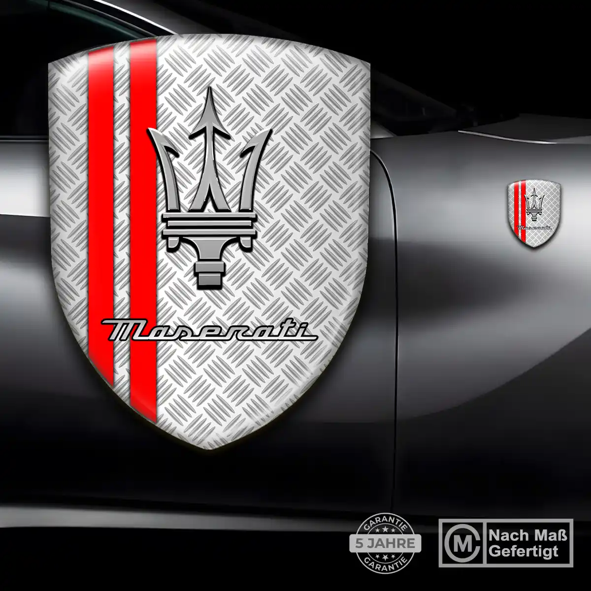 Maserati 3D Gel Aufkleber Auto Stilvolles Design