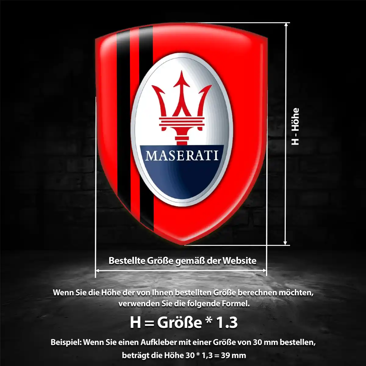 Maserati 3D Gel Aufkleber Emblem Auto Hohe Qualität