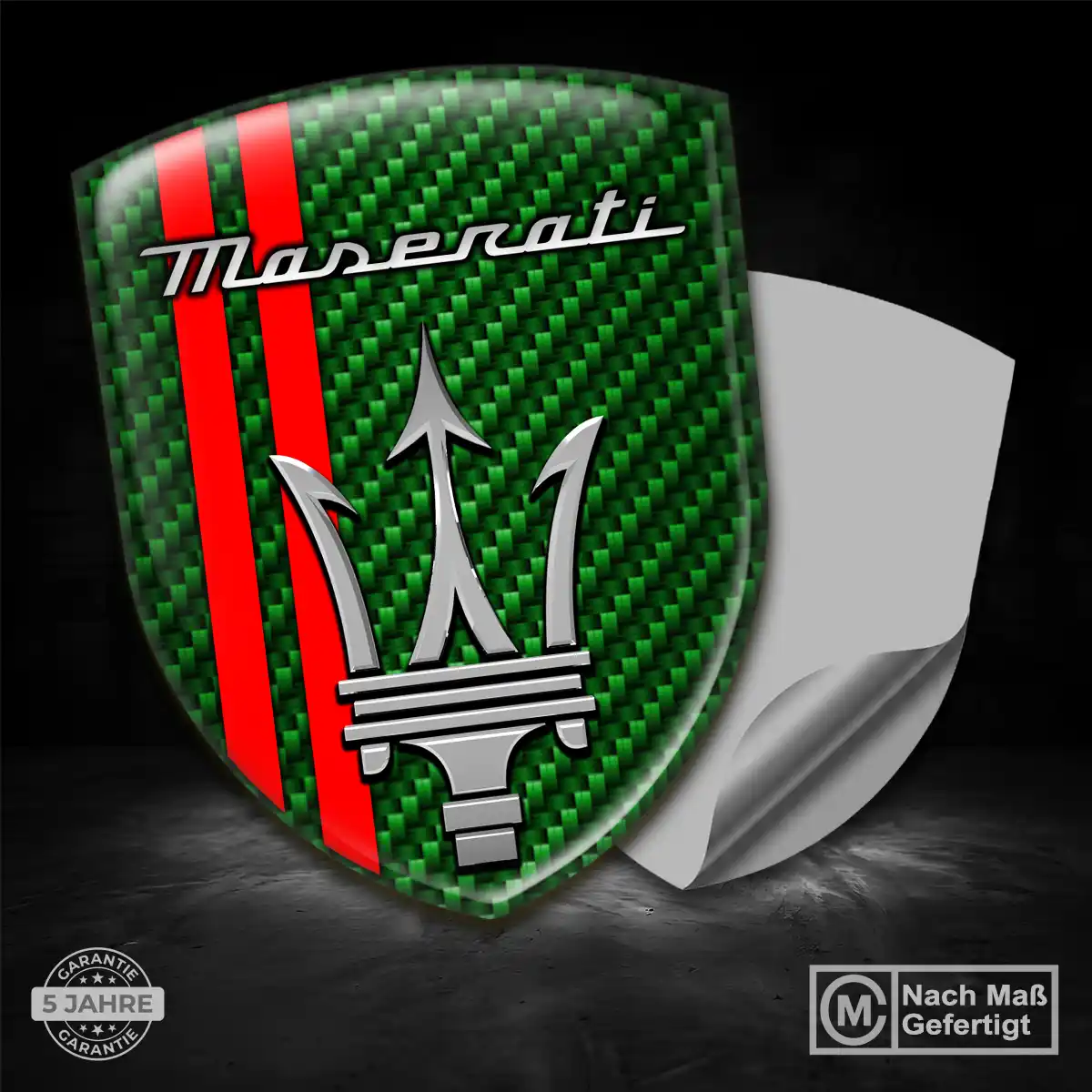 Maserati 3D Gel Aufkleber Emblem Premiumqualität